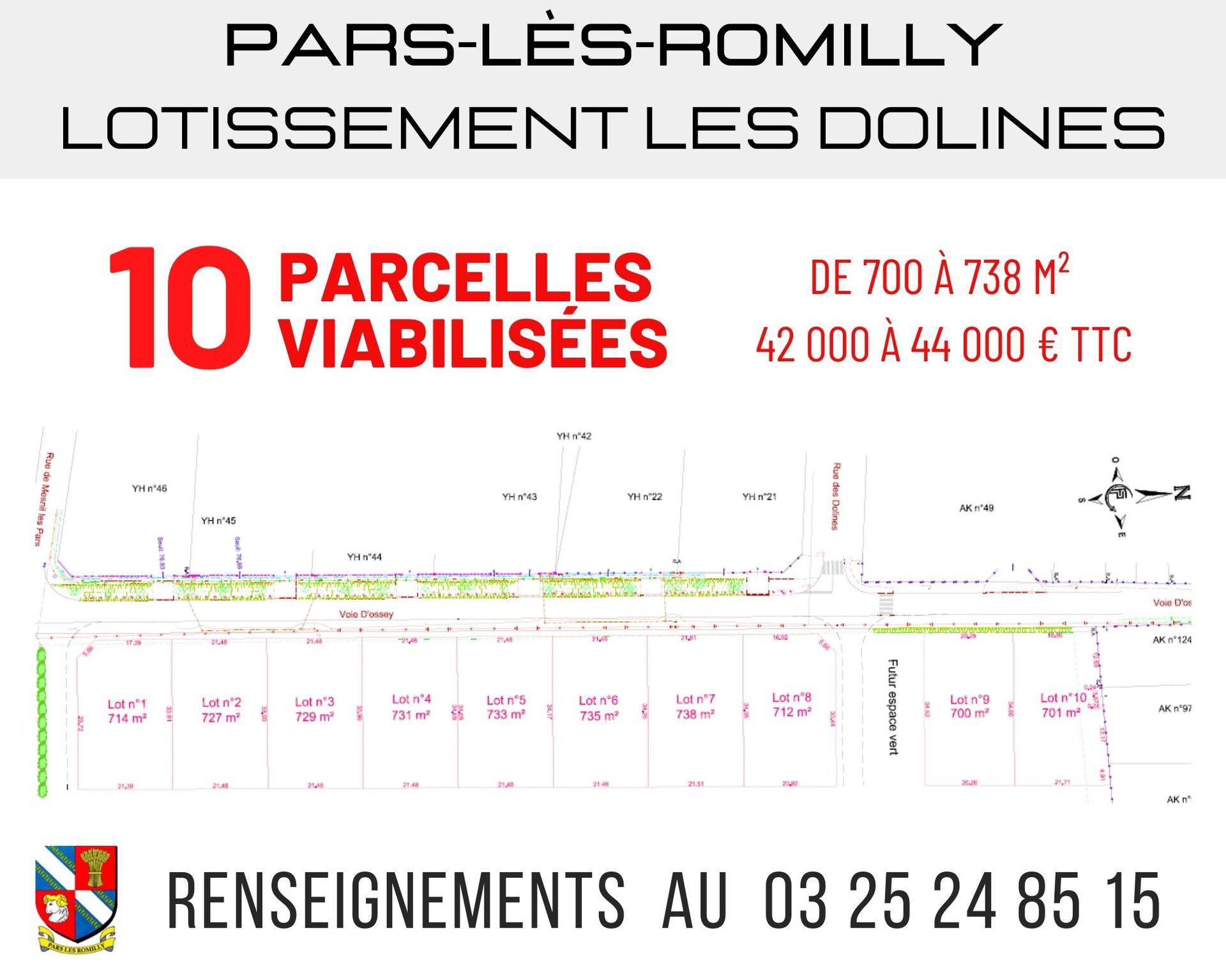 Commercialisation du lotissement - Mairie Pars lès Romilly